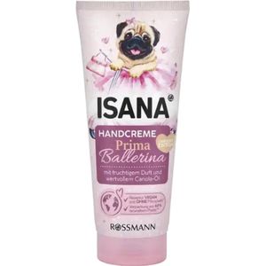 ISANA Handcrème - Prima Ballerina | 1x 100ml - Frambozen- en Aardbeiengeur | Formule met Canolaolie en Glycerine - Vegan