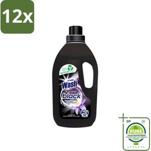 At Home - Wash - Wasmiddel - Zwarte Was - Frisse Geur - 42 Wasbeurten - Voordeelverpakking - 12 stuks - Wasmiddel zwart - Wasmiddel donker textiel