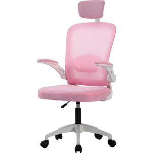 FOXSPORT Bureaustoel - Voor thuiskantoor en aan bureau - Ergonomische computer office chair - Gamimgstoel verstelbaar - Roze