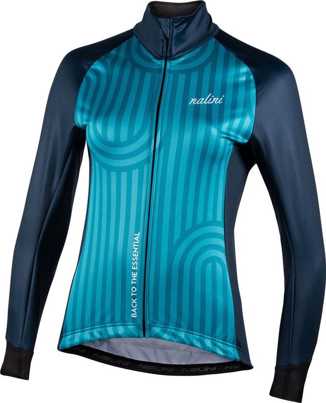 Nalini - NEW STRADA LADY JKT - Fietsjack - Turquoise - Zwart - Winddicht Warm Wielrenjack