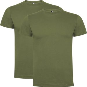 Leger Groen 2 pack Premium t-shirts Roly Dogo maat L