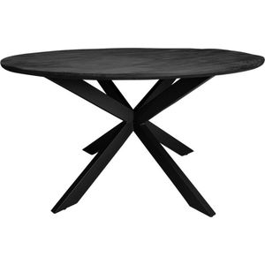 AnLi-Style Eetkamertafel New York | Rond | Mangohout Black | 4 maten