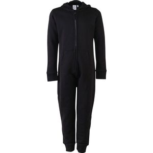 Kids all-in-one onesie kinderen - zwart - 11/12 jaar