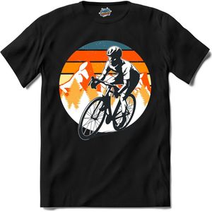 Wielrennen Fiets | Mountainbike sport kleding - T-Shirt - Unisex - Zwart - Maat S