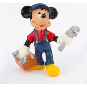 Mickey Mouse loodgieter - Disney speelfiguur - taartdecoratie - Bullyland - 8cm