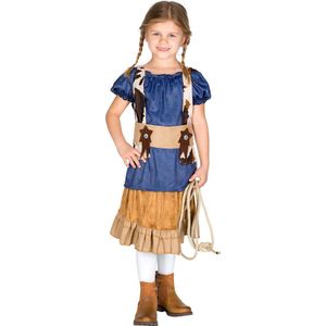dressforfun - meisjeskostuum cowgirl Wynonna 152 (12-14y) - verkleedkleding kostuum halloween verkleden feestkleding carnavalskleding carnaval feestkledij partykleding - 300544