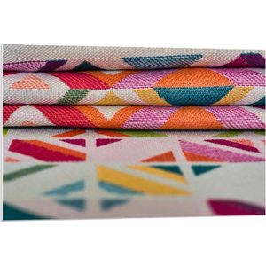 Forex - Verschillende Stofjes op een Stapel - 90x60cm Foto op Forex