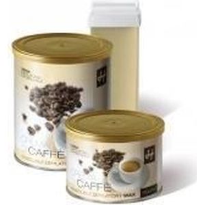 Holiday Striphars set Coffee cream | Ontharingswax | Can strip wax coffee cream 400 ml , 5 smalle + 5 brede spatels + 50 harsstrips
