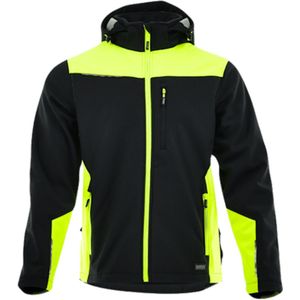 Sara4you Comfort Plus softshell jack Zwart-Geel 13623 - M