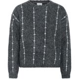 Kaffe - Kalianna Knit - Trui - Donkergrijs Melange - Dames