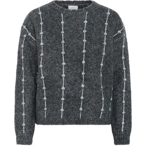 Kaffe - Kalianna Knit - Trui - Donkergrijs Melange - Dames