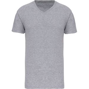 Oxfordgrijs T-shirt met V-hals merk Kariban maat S