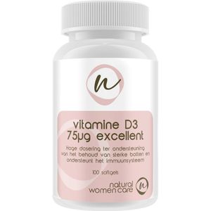 Natural Women Care - Vitamine D3 - 75mcg Excellent - Cholecalciferol