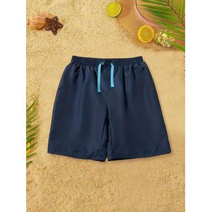 Vavida Zwembroek - Maat 116/122 - Navy Blue - Blauw - Gestreept - Sneldrogend