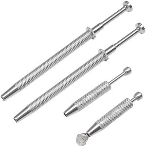 Sieradenpincetset (4-delig) - Diamanten sieradenclip - Pincet met 4 tanden - Rechte pincet voor solderen - Sieraden maken - Reparatiegereedschap - Edelsteenpinnen met vier tanden