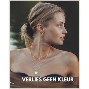 Meerrijige waterdichte ketting voor dames - Gelaagde muntketting in goud, zilver of roségoud