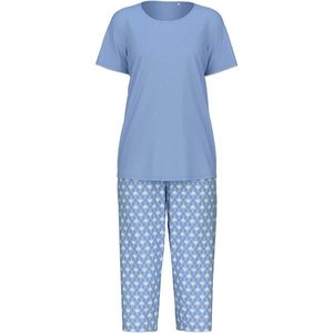 Calida Shell Nights Pyjama 3/4 broek - 399 Blue - maat 40/42 (40-42) - Dames Volwassenen - 100% katoen- 43653-399-40-42