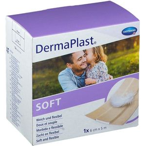 Dermaplast - Soft Wondpleister - Beige - 5m x 6cm - Hypoallergeen