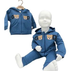 Babyset biologisch katoen met capuchon – 2-delig Beertje ""GOOD"" (3-24 maanden)