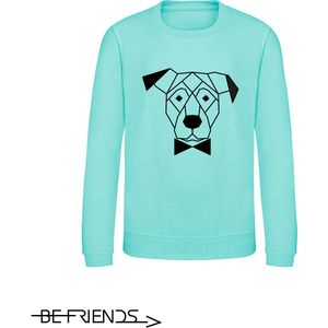 Be Friends Sweater - Hond & Strik - Vrouwen - Mint groen - Maat M