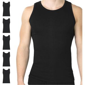 Heren onderhemd 5-pack van 100% katoen - Mouwloos okselhemd