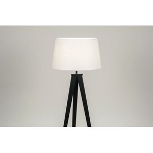 Lumidora Vloerlamp 30885 - ANTIQUA - E27 - Zwart - Wit - Metaal - ⌀ 51 cm