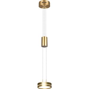 LED Hanglamp - Hangverlichting - Torna Franco - 7.2W - 1-lichts - Warm Wit 3000K - Dimbaar - Rond - Mat Goud - Aluminium