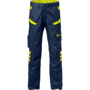 Fristads Broek 2552 Stfp - Marineblauw/hi-vis geel - D116