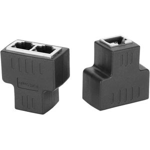 Schakelaars - 2 stuks Ethernet-kabeladapter - 1 inch - 2-out RJ45 Vrouwelijke Interface - LAN Connector Kabel Extender Splitter voor Internet Draad - Netwerk Accessoires