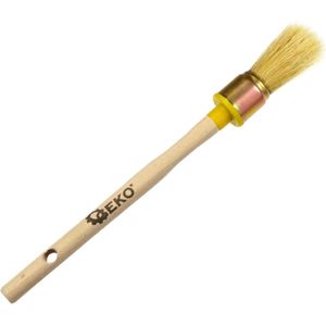 GEKO Ronde verfkwast - 100% natuurlijke haren - 20 mm - Houten handvat