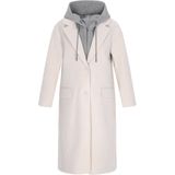 myMo - ROCKS - Tussenmantel - Grijs - Klassieke Mantel met Afneembare Capuchon