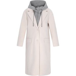 myMo - ROCKS - Tussenmantel - Grijs - Klassieke Mantel met Afneembare Capuchon