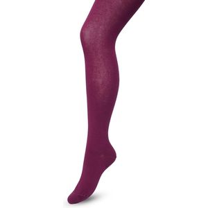 Bonnie Doon Biologisch Katoenen Maillot Dames Donker Paars maat 38/40 M - Uitstekende pasvorm - Gladde Naden - OEKO-TEX gecertificeerd - Bio Cotton Tights - Duurzaam Huidvriendelijk Bio Katoen - Paars/Rood - Crushed Violets - BP051900.192