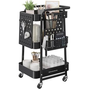 VidaLuxe - Mobiele Keukenkast - Keukentrolley - Keukenkast - Mobiel - Keukenkast Organizer - Magnetronkast - Keukenblok - Keukenkastje - Keukenkast Voor Magnetron - Kast - Kastje - Kasten - Organizer - Organizers - Opbergrek - Opberg Rek