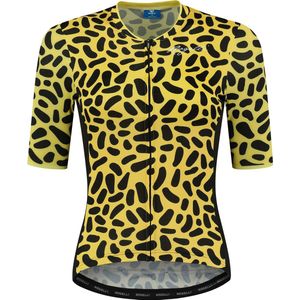 Rogelli Abstract Fietsshirt - Korte Mouwen - Dames - Geel, Zwart - Maat M