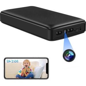 Verborgen spionagecamera powerbank 10.000 mAh - camouflage wifi - draagbare mini-bewakingscamera HD 1080p met bewegingsdetectie - voor binnen