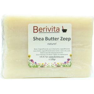 Shea Butter Zeep Naturel 120gr - Natuurlijke Sheabutter zeep op basis van ongeraffineerde, pure Shea Butter