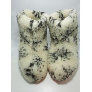 Schapenwollen sloffen bont maat 40 100% natuurproduct comfortabele nieuwe luxe sloffen direct leverbaar handgemaakt - sheep - wool - shuffle - woolen slippers - schoen - pantoffels - warmers - slof -