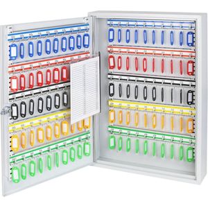 Sleutelkastje 100 haken verstelbare-haakstrips 550x380x80 cm lichtgrijs - opslagorganizer