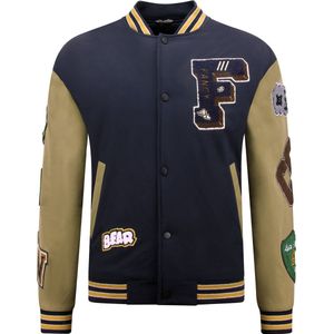 Geborduurde Retro College Jackets Oversized - 851 - Blauw