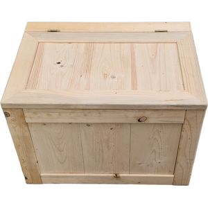 Opbergkist / Speelgoedkist XL (143L) - Garden & Furniture - Stevig - Kwalitatief - Massief Hout - Steigerhout - Speelgoed - Kinderen (Opbergbox - Opbergbank - Opbergdoos - Dekenkist - Houten Kist)