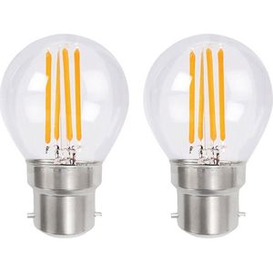 VITO LED Filament Kogellamp G45 B22 - 6W (vervangt 60W) - 726lm - 2700K - Ø64mm - 220-240V - Energiezuinig - 2 stuks