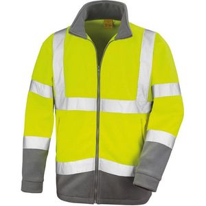 Result Core Mens Reflective Safety Micro Fleece Jacket (Geel)