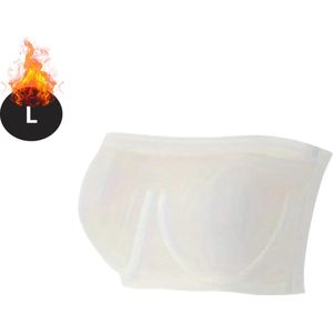 Nivard BH Zonder Beugel - Zonder Bandjes - Push-up Bh's - Comfort Beha - Comfortabel - Sterk - Wit - Maat S