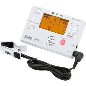 Korg-TM-60C-WH-Stemapparaat-Combo Tuner + Contact Microfoon-Wit