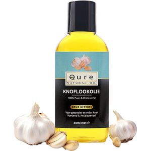 Knoflookolie 50ml | 100% Puur & Onbewerkt | Koudgeperste Knoflookolie uit India | Huidolie en Haarolie