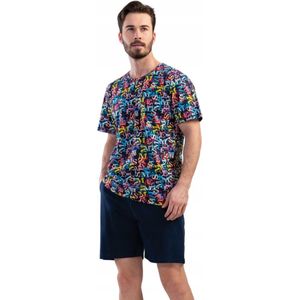 Vienetta | herenpyjama | korte mouwen | 100 % katoen | L