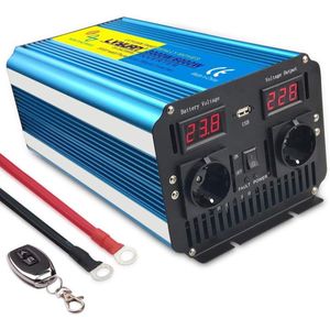 3000 W Sinusomvormer DC 24 V naar 230 V met Afstandsbediening voor Caravans