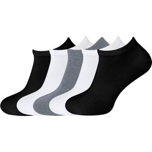 green-goose® 5 paar Heren Bamboe Sneakersokken | Footies | Unisex | Anti zweet | 40-46 | 100% Ecologisch | Anti transpirant