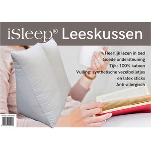 iSleep Leeskussen - Zitkussen - Leeskussen voor bed en bank